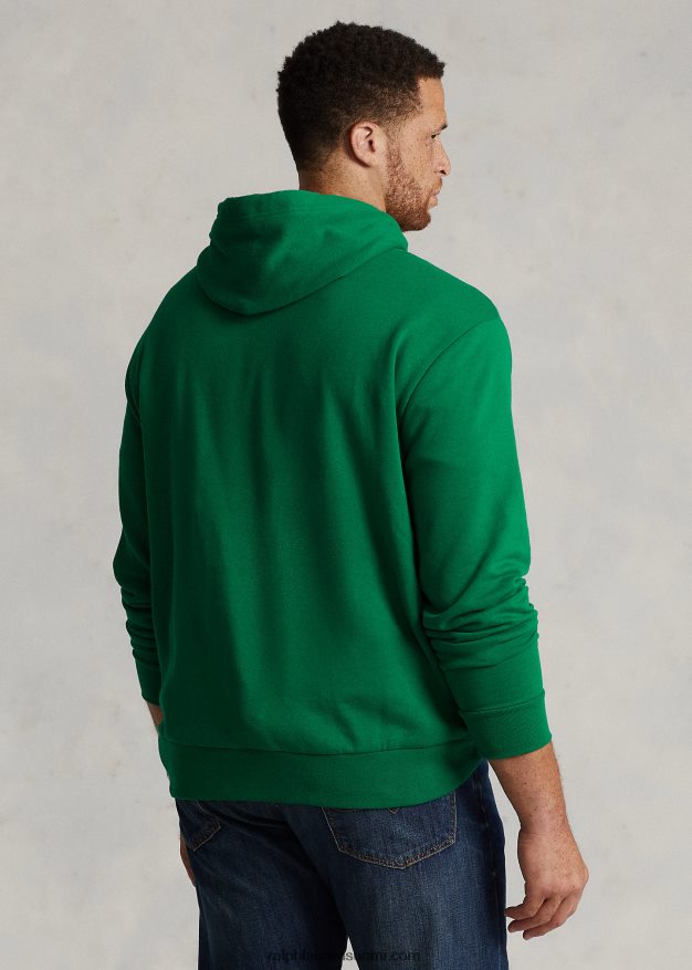 Ralph Lauren miehet pinottu logollinen fleecehuppari 0Z24ZR1897 ensisijainen vihreä