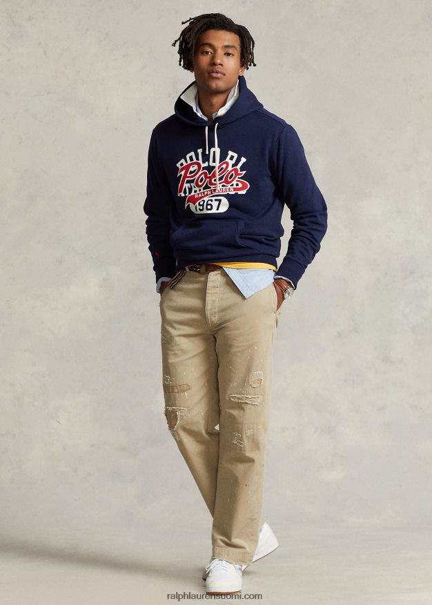 Ralph Lauren miehet pinottu logollinen fleecehuppari 0Z24ZR871 risteilylaivasto