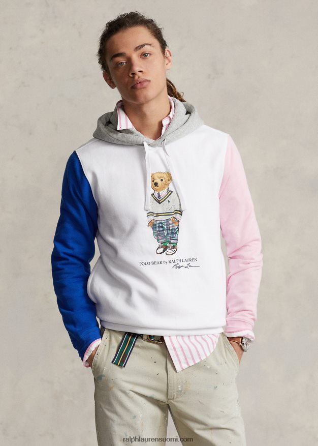 Ralph Lauren miehet polo bear -värinen fleecehuppari 0Z24ZR1082 valkoinen multi