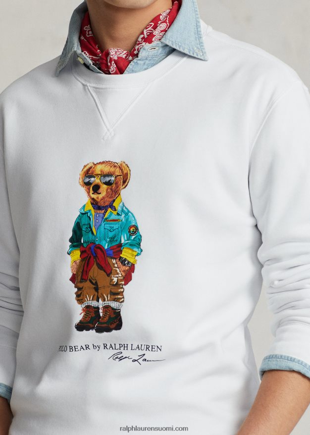 Ralph Lauren miehet poolo bear fleece paita 0Z24ZR1063 valkoinen