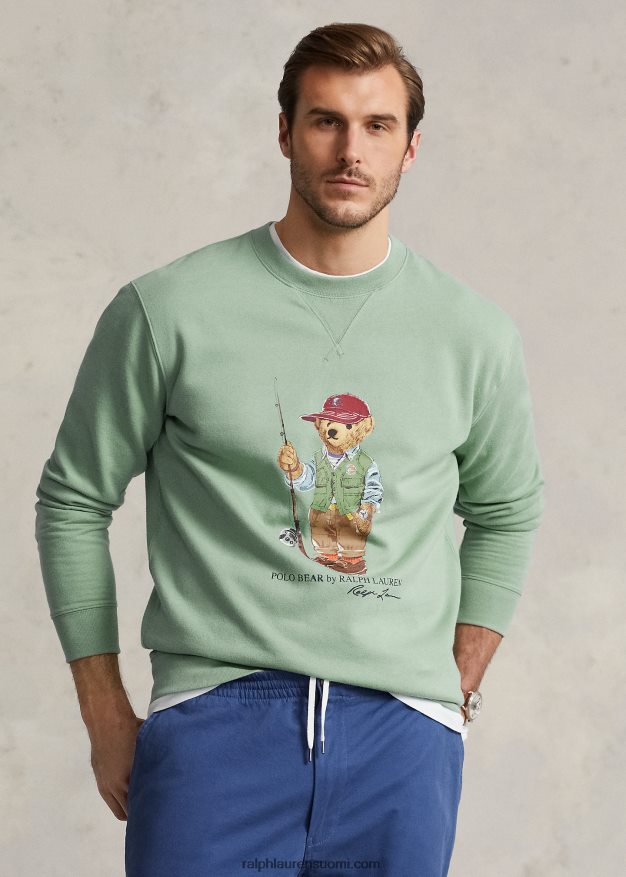 Ralph Lauren miehet poolo bear fleece paita 0Z24ZR1628 haalistunut minttu kalastuskarhu
