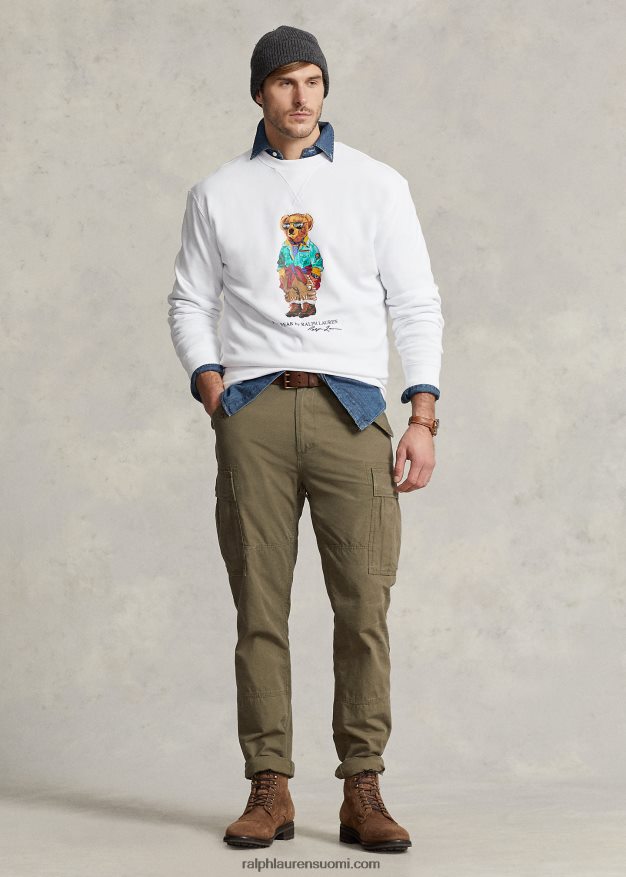Ralph Lauren miehet poolo bear fleece paita 0Z24ZR1678 valkoinen