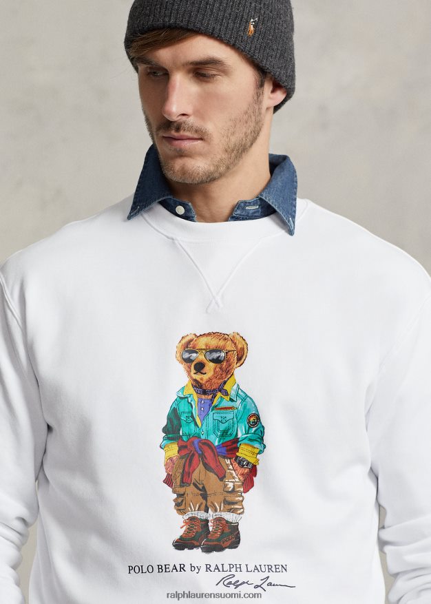 Ralph Lauren miehet poolo bear fleece paita 0Z24ZR1678 valkoinen