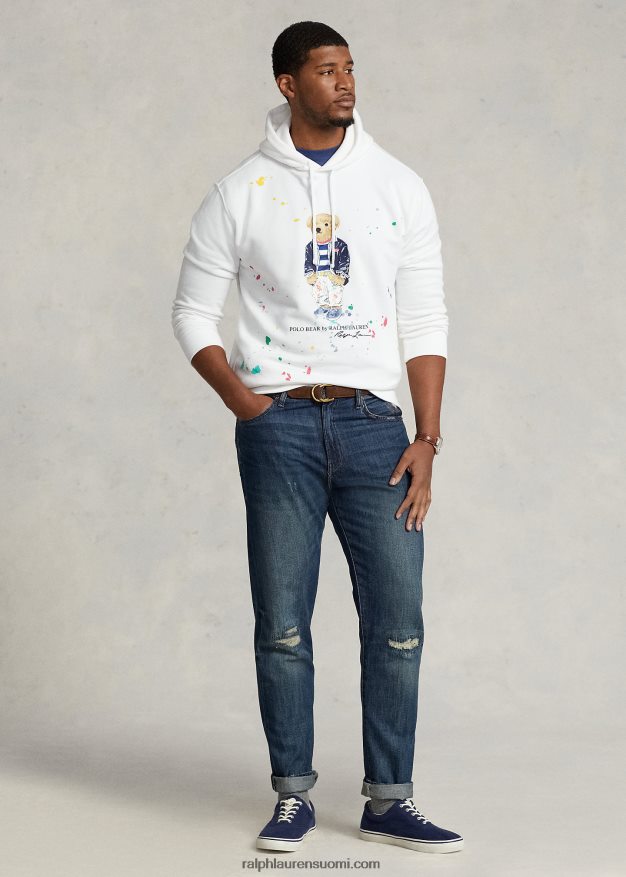 Ralph Lauren miehet poolokarhu fleecehuppari 0Z24ZR1663 valkoinen kauppakarhu