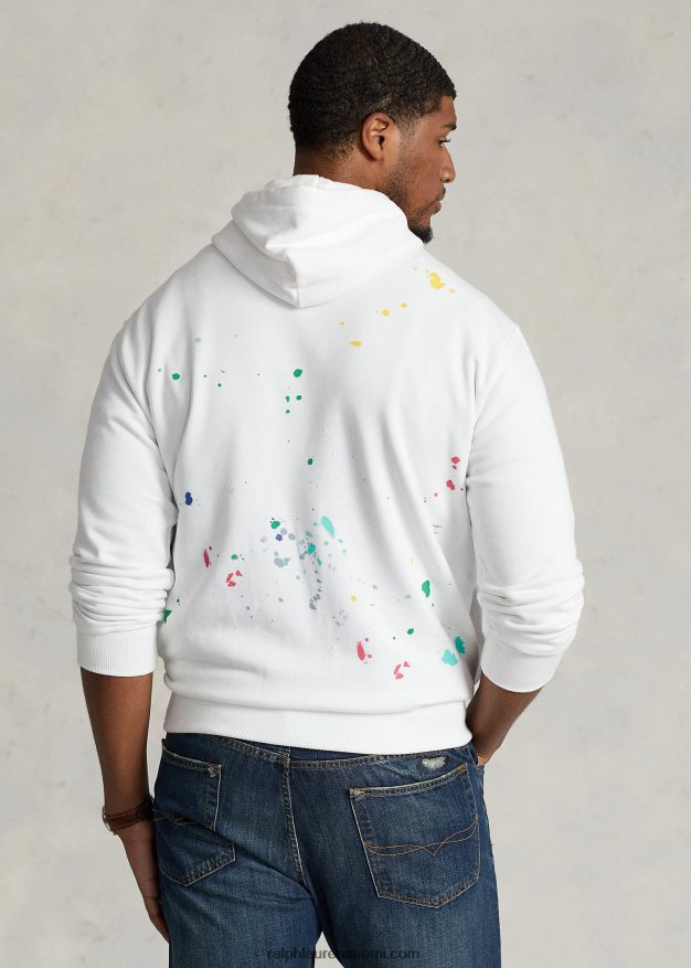 Ralph Lauren miehet poolokarhu fleecehuppari 0Z24ZR1663 valkoinen kauppakarhu