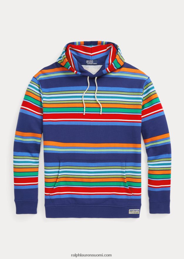 Ralph Lauren miehet raidallinen fleecehuppari 0Z24ZR1374 tumma koboltti/raita