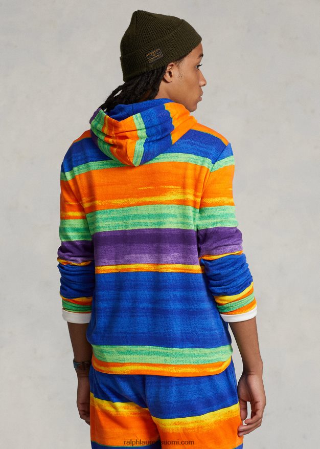 Ralph Lauren miehet raidallinen spa froteehuppari 0Z24ZR921 sähköinen raita