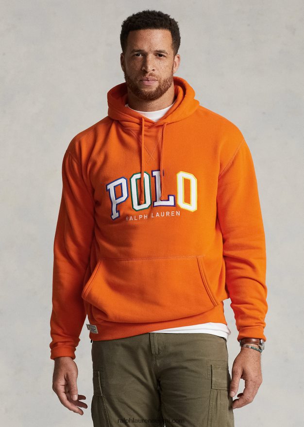 Ralph Lauren miehet rl fleece -logohuppari 0Z24ZR1808 purjehtiva oranssi