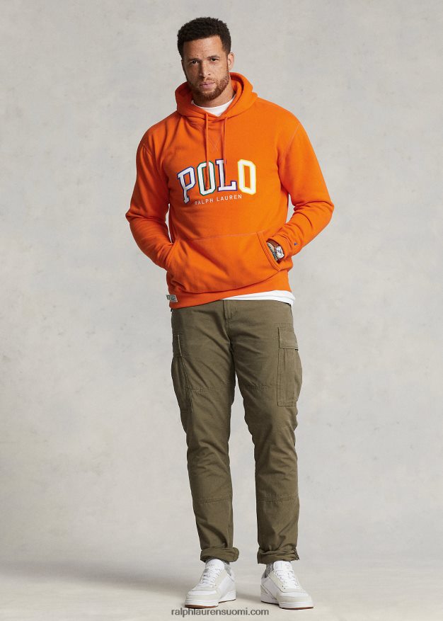 Ralph Lauren miehet rl fleece -logohuppari 0Z24ZR1808 purjehtiva oranssi
