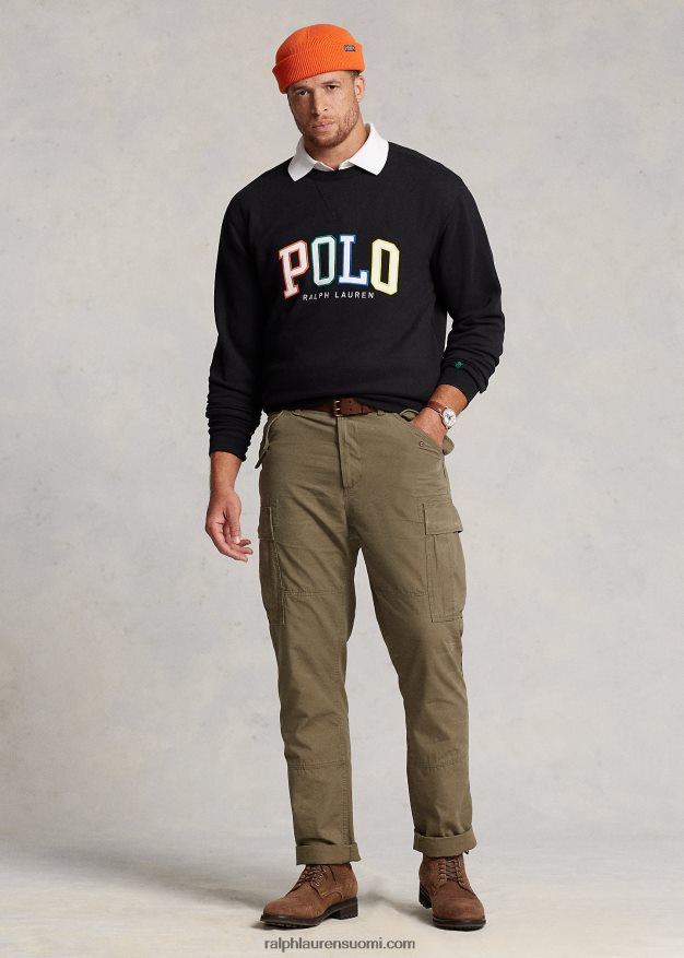 Ralph Lauren miehet rl fleece -logoinen collegepaita 0Z24ZR1912 musta