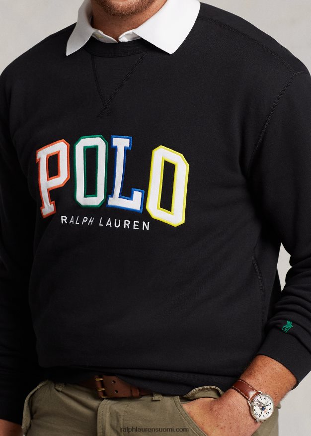 Ralph Lauren miehet rl fleece -logoinen collegepaita 0Z24ZR1912 musta