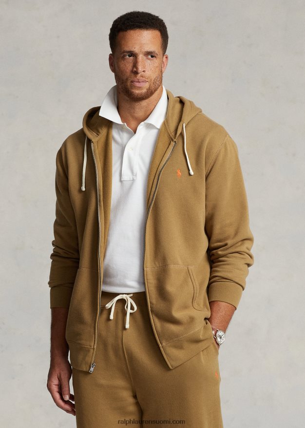 Ralph Lauren miehet rl-fleece-täysvetoketjuhuppari 0Z24ZR1658 sandsurf