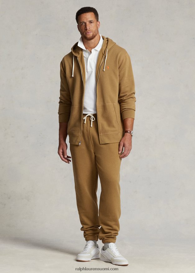 Ralph Lauren miehet rl-fleece-täysvetoketjuhuppari 0Z24ZR1658 sandsurf