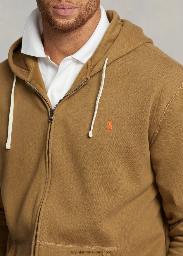Ralph Lauren miehet rl-fleece-täysvetoketjuhuppari 0Z24ZR1658 sandsurf