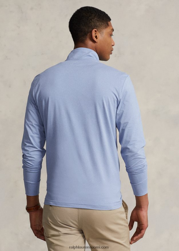 Ralph Lauren miehet suorituskykyinen jersey-neljännesvetoketjupusero 0Z24ZR1013 uusi jauhesininen kanerva