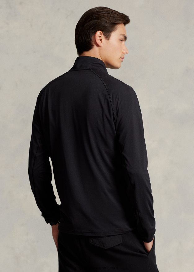 Ralph Lauren miehet suorituskykyinen jersey-neljännesvetoketjupusero 0Z24ZR1026 musta