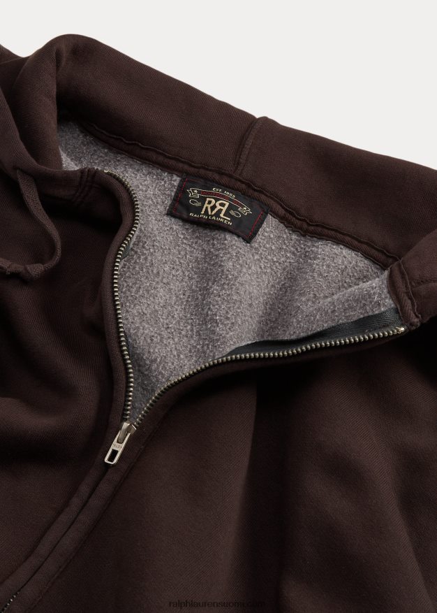 Ralph Lauren miehet täysvetoketjullinen fleecehuppari 0Z24ZR1743 haalistunut musta