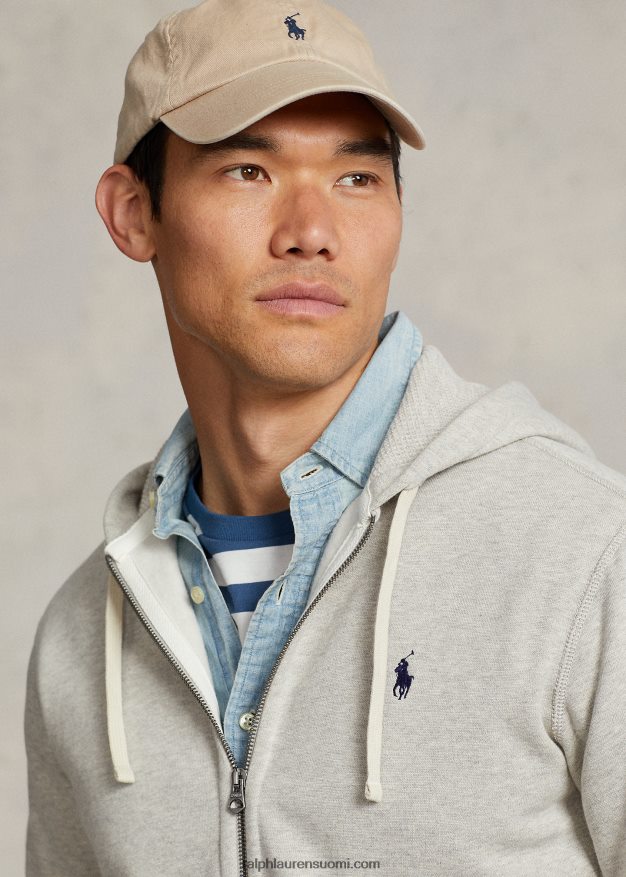 Ralph Lauren miehet täysvetoketjullinen fleecehuppari 0Z24ZR391 kevyt urheilullinen kanerva