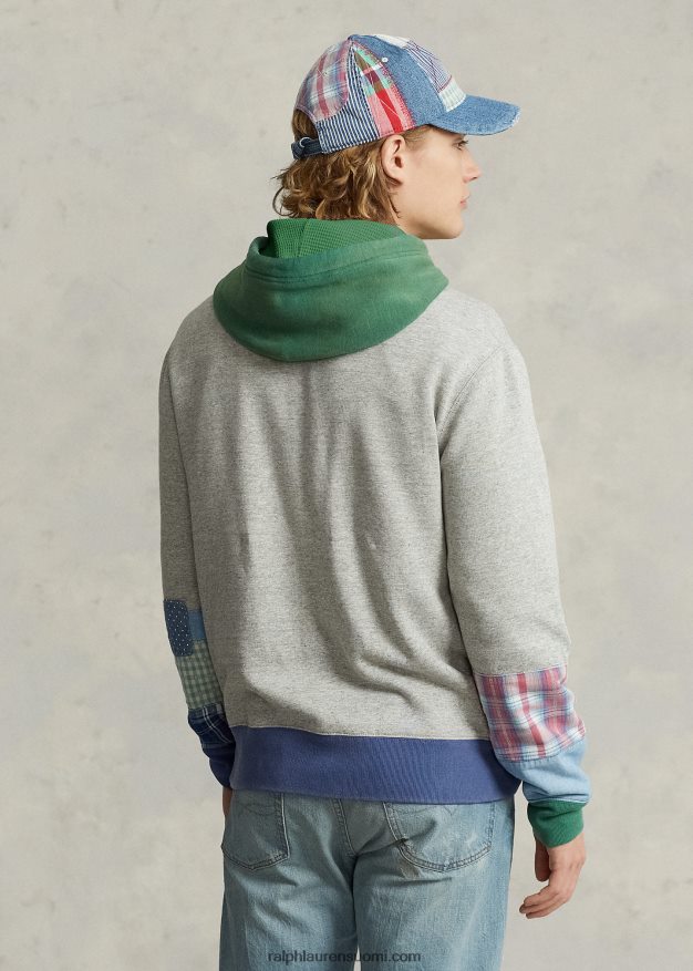 Ralph Lauren miehet tilkkuvärinen fleece-graafinen huppari 0Z24ZR103 parvi kanerva