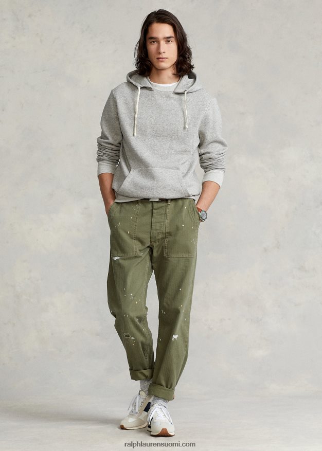 Ralph Lauren miehet vaatevärjätty fleecehuppari 0Z24ZR630 parvi kanerva