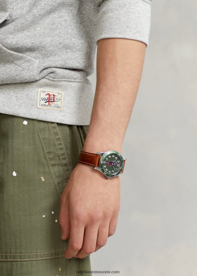 Ralph Lauren miehet vaatevärjätty fleecehuppari 0Z24ZR630 parvi kanerva