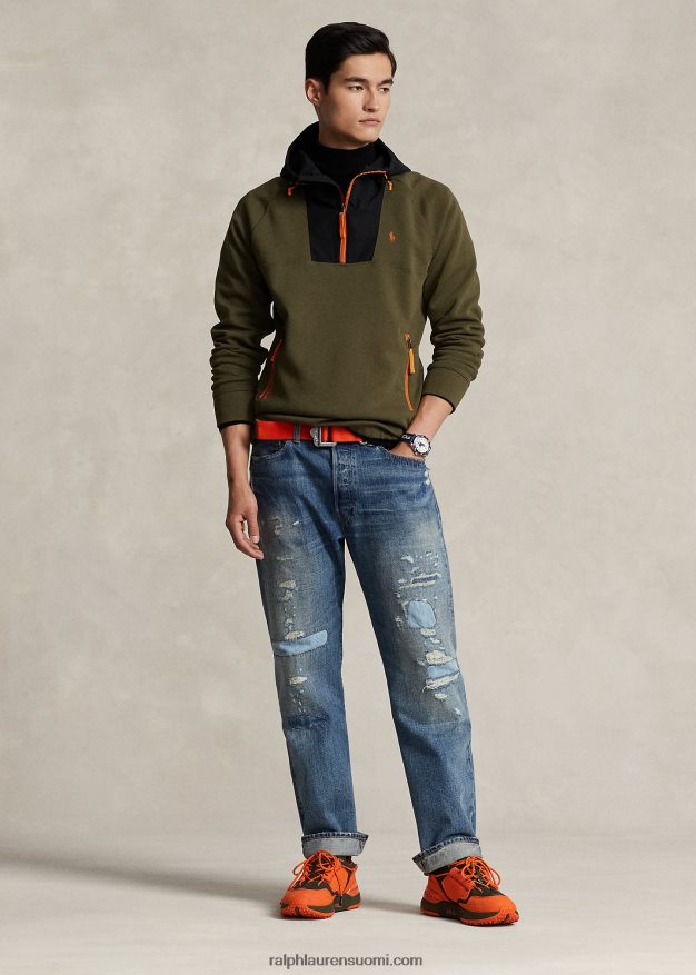 Ralph Lauren miehet vettä hylkivä hybridihuppari 0Z24ZR115 katos oliivi