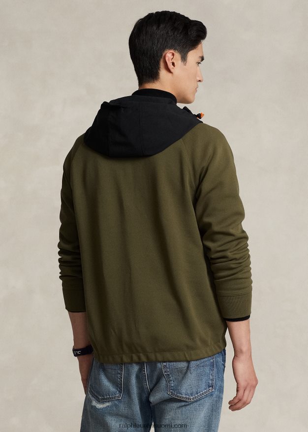 Ralph Lauren miehet vettä hylkivä hybridihuppari 0Z24ZR115 katos oliivi