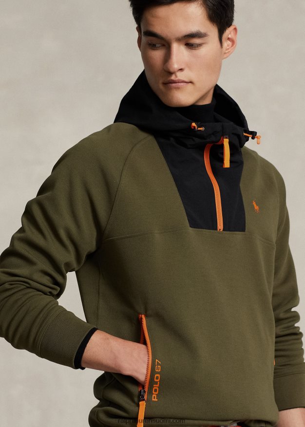 Ralph Lauren miehet vettä hylkivä hybridihuppari 0Z24ZR115 katos oliivi