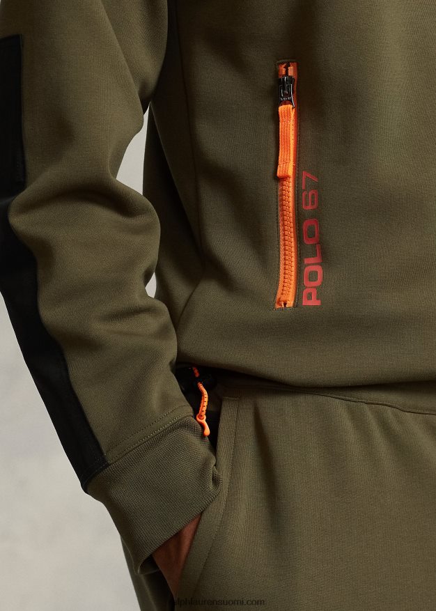 Ralph Lauren miehet vettä hylkivä hybridihuppari 0Z24ZR115 katos oliivi