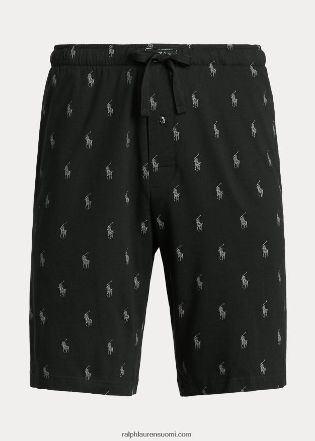 Ralph Lauren miehet allover poni pyjama lyhyt 0Z24ZR1178 musta