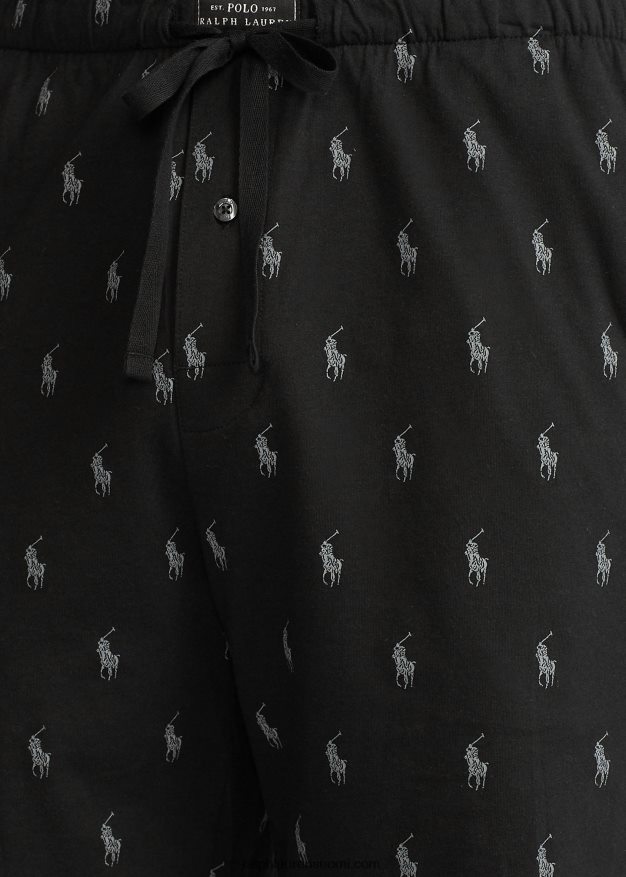 Ralph Lauren miehet allover poni pyjama lyhyt 0Z24ZR1178 musta