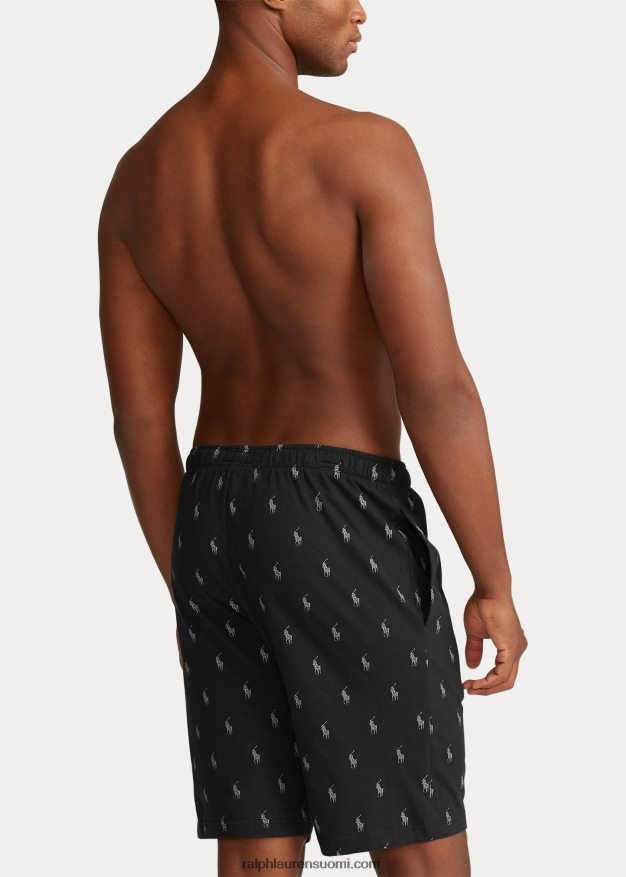 Ralph Lauren miehet allover poni pyjama lyhyt 0Z24ZR1178 musta
