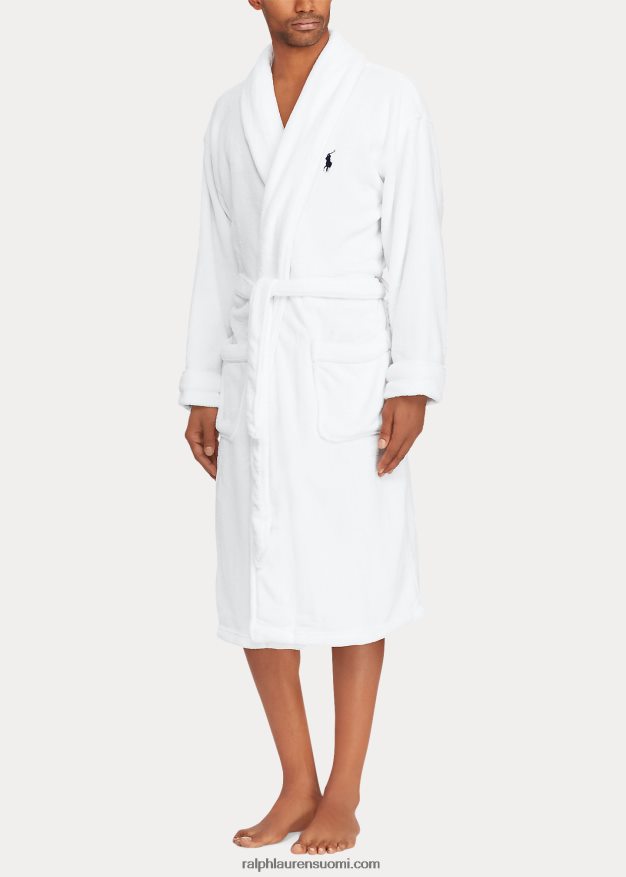 Ralph Lauren miehet iso poni puuvillafrotee viitta 0Z24ZR1559 valkoinen/risteilylaivasto