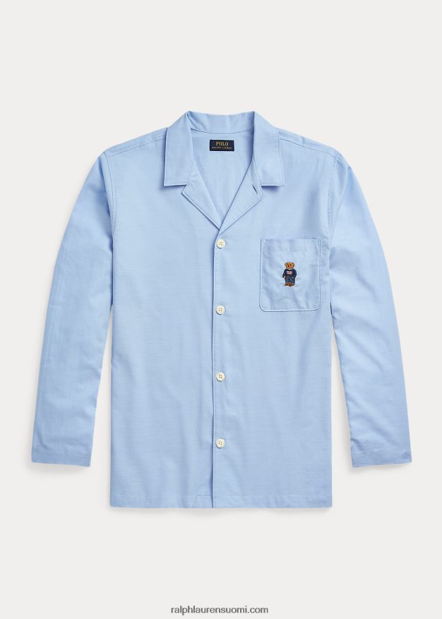 Ralph Lauren miehet poolo karhu puuvillainen oxford pyjamapaita 0Z24ZR915 sininen oxford