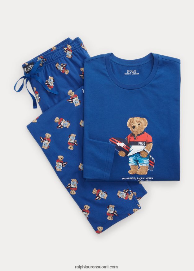 Ralph Lauren miehet poolo karhu puuvillajersey nukkumissetti 0Z24ZR653 kuninkaallinen perintö