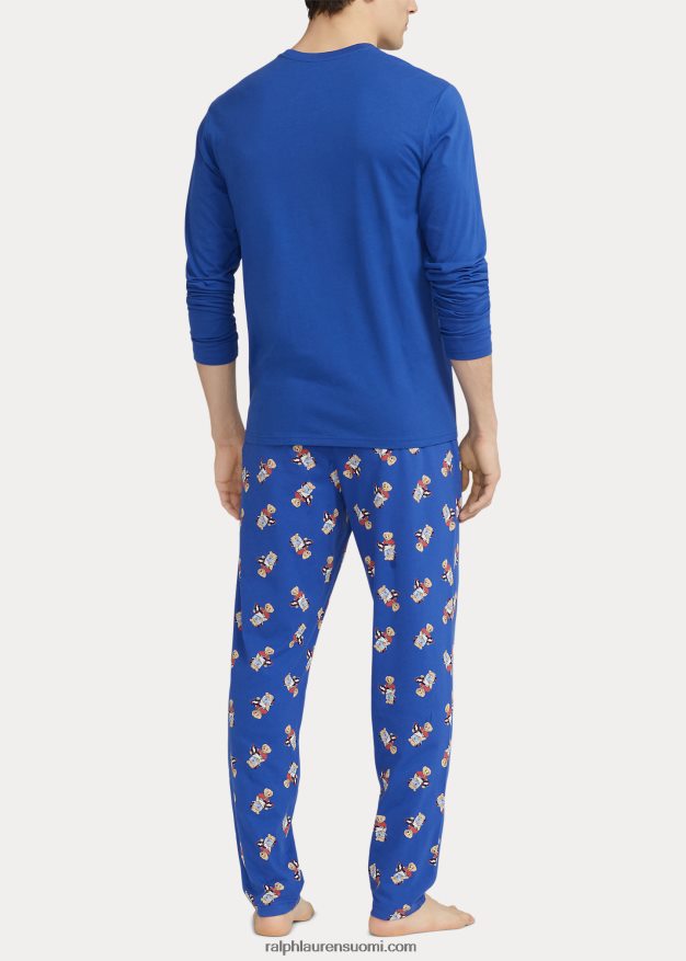 Ralph Lauren miehet poolo karhu puuvillajersey nukkumissetti 0Z24ZR653 kuninkaallinen perintö