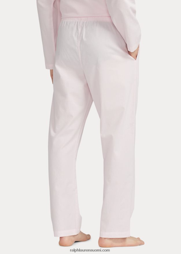 Ralph Lauren miehet puuvillaiset oxford-pyjamahousut 0Z24ZR8570 pinkki oxford/risteilylaivasto