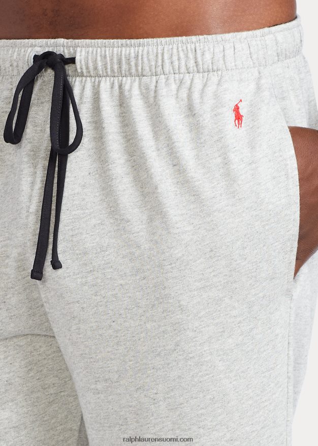 Ralph Lauren miehet puuvillasekoite-jersey-pyjaman lyhyt 0Z24ZR218 ja päälle kanerva/musta/punainen