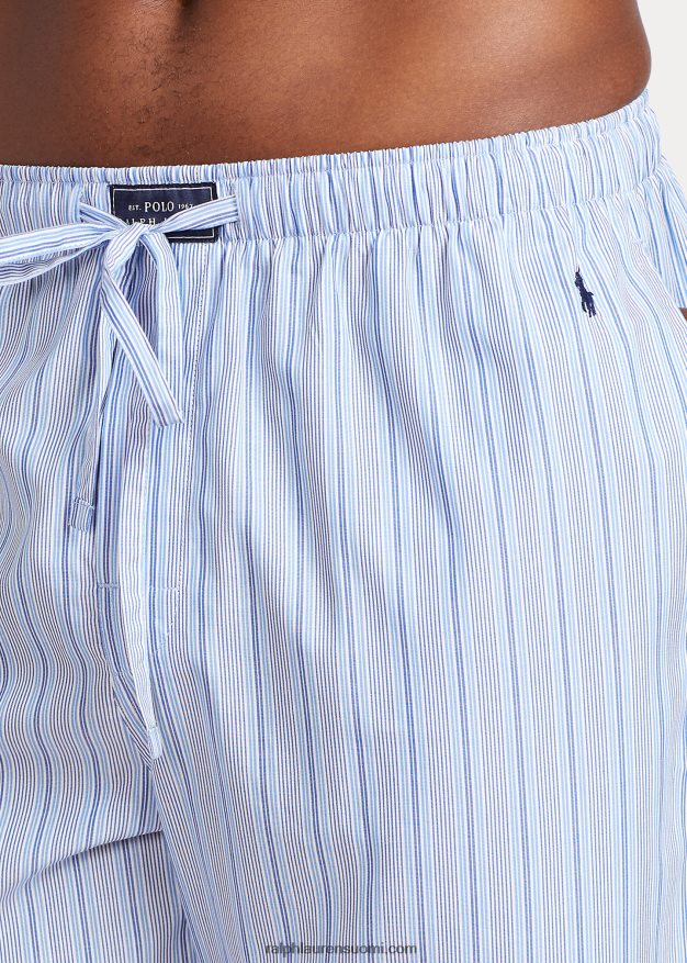 Ralph Lauren miehet raidalliset puuvillapyjamahousut 0Z24ZR8572 Andrew-raita