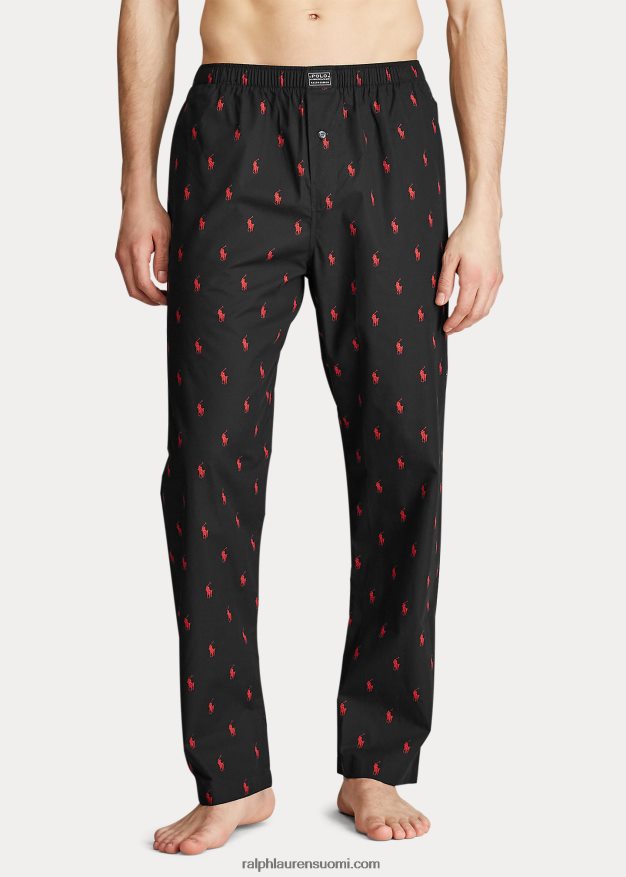Ralph Lauren miehet signature poni pyjama housut 0Z24ZR1671 rl musta/rl2000 punainen