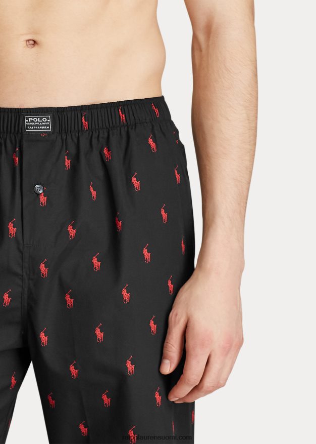 Ralph Lauren miehet signature poni pyjama housut 0Z24ZR1671 rl musta/rl2000 punainen