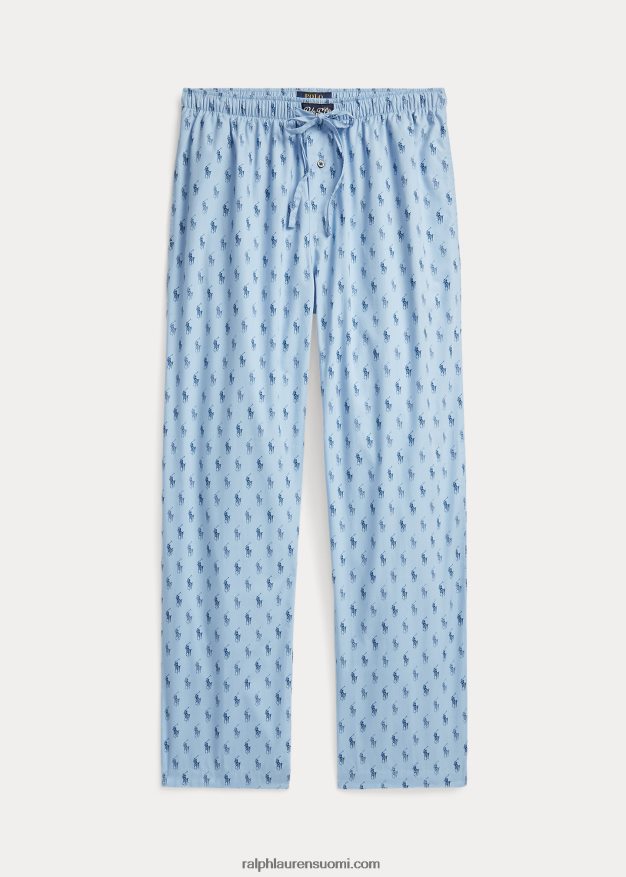 Ralph Lauren miehet signature poni pyjama housut 0Z24ZR633 blue/canyon blue riviera