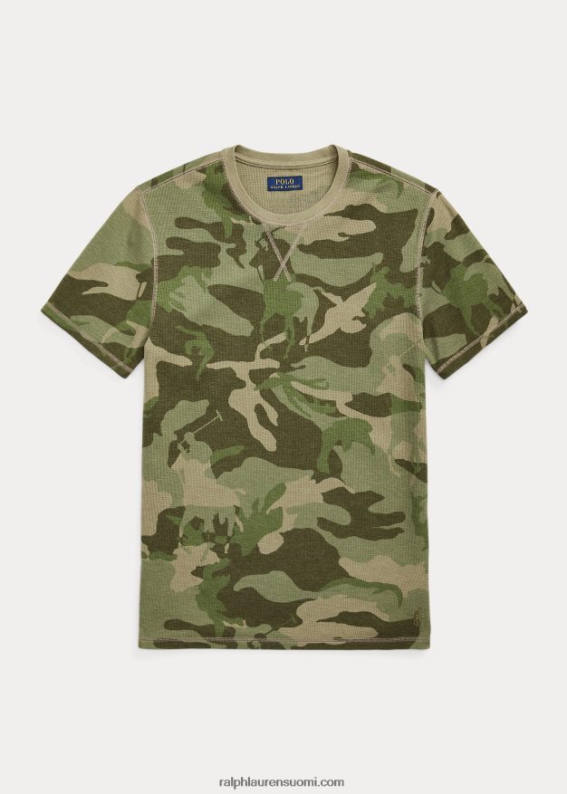 Ralph Lauren miehet vohvelineulos unipaita 0Z24ZR442 oliivi-soitin camo