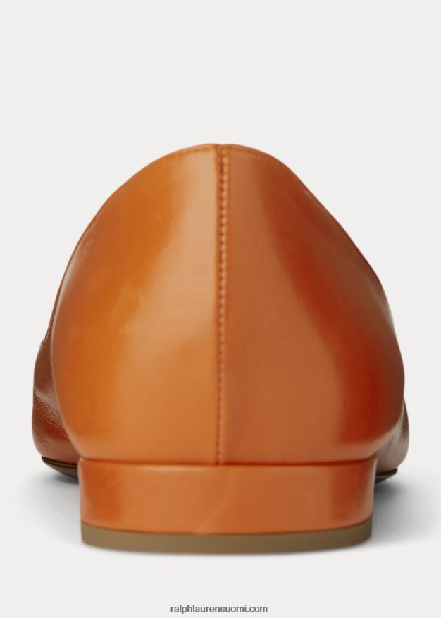 Ralph Lauren naiset kendrya vuohennahkainen baletti tasainen 0Z24ZR9672 rl kultaa