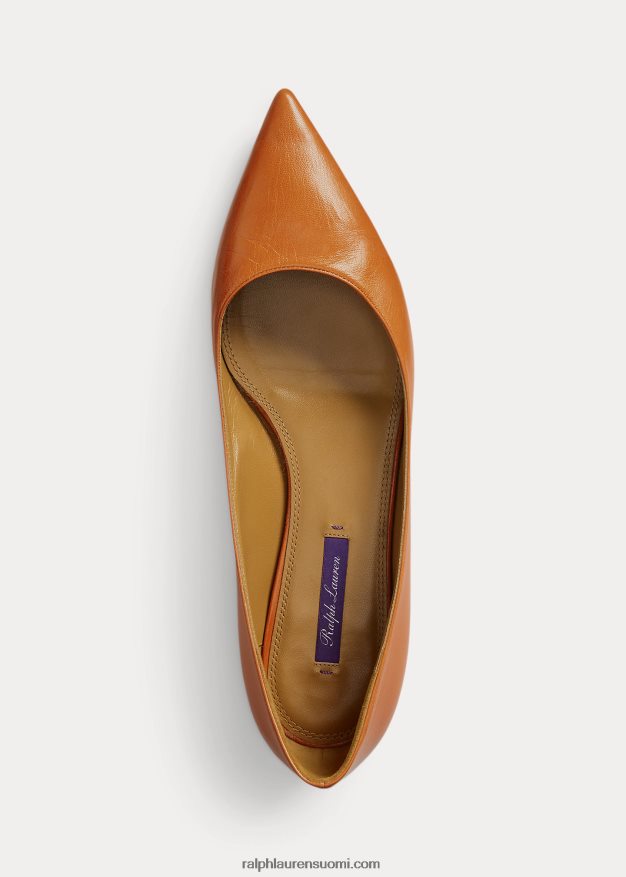 Ralph Lauren naiset kendrya vuohennahkainen baletti tasainen 0Z24ZR9672 rl kultaa