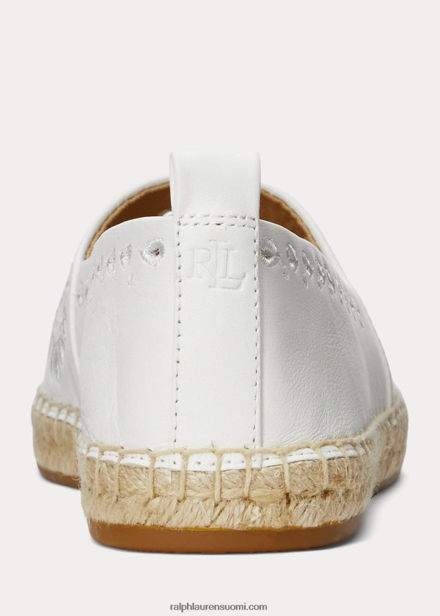 Ralph Lauren naiset cameryn iii silmukkanahkainen espadrille 0Z24ZR5052 Lumikki
