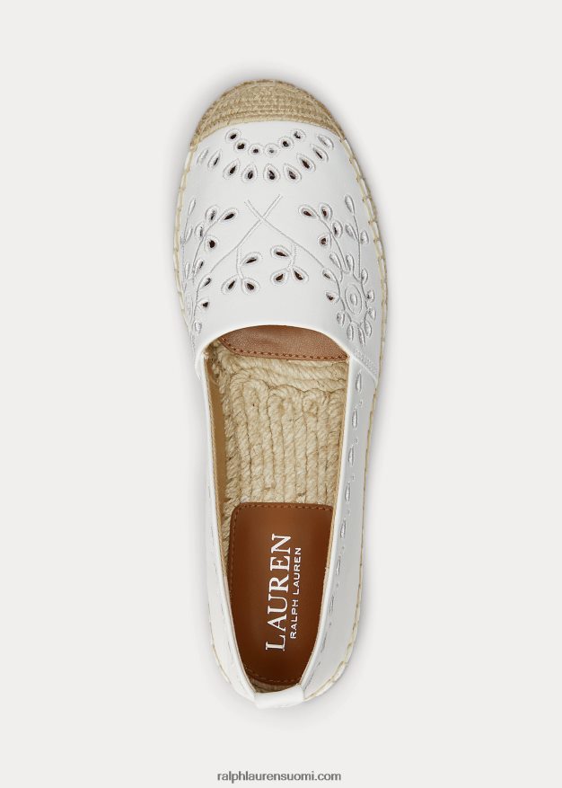 Ralph Lauren naiset cameryn iii silmukkanahkainen espadrille 0Z24ZR5052 Lumikki