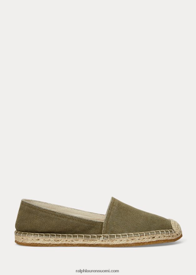 Ralph Lauren naiset canvas espadrille 0Z24ZR4984 oliivinvihreä