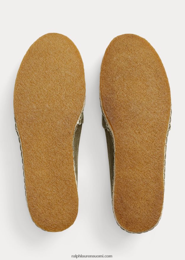 Ralph Lauren naiset canvas espadrille 0Z24ZR4984 oliivinvihreä