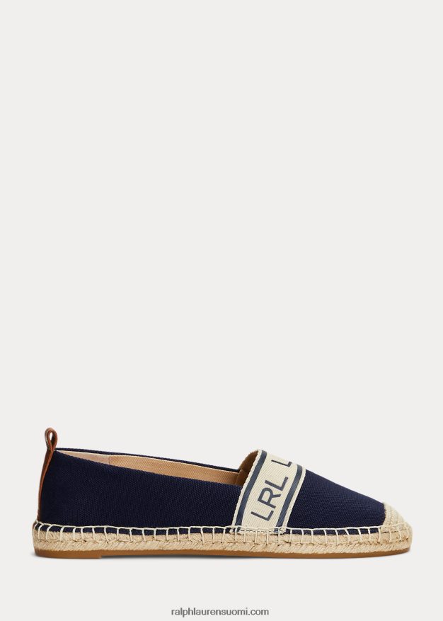 Ralph Lauren naiset caylee iii canvas espadrille 0Z24ZR5062 hienostunut laivasto/ecru